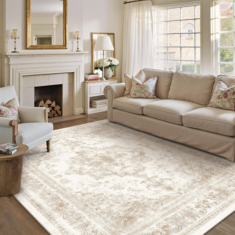 Vintage Rugs Living Room Washable Non Slip Large