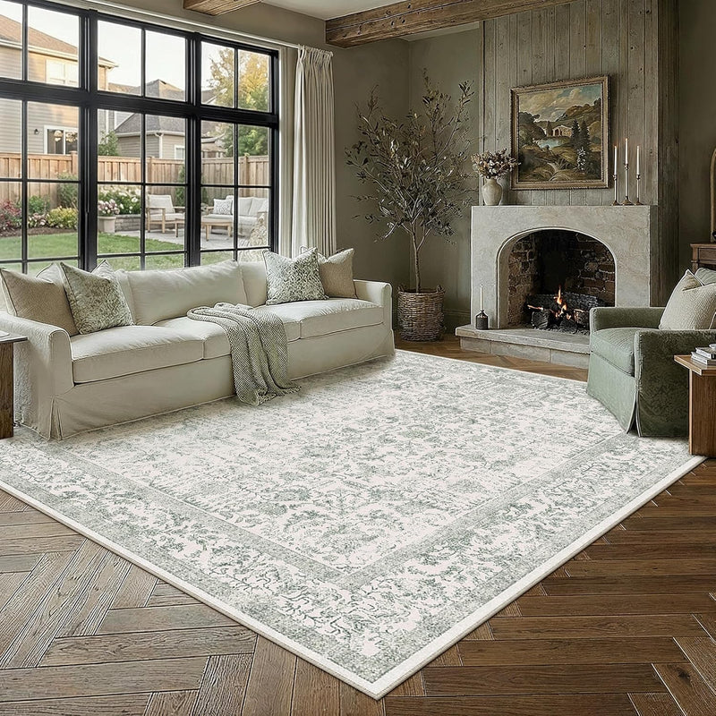 Vintage Rugs Living Room Washable Non Slip Large