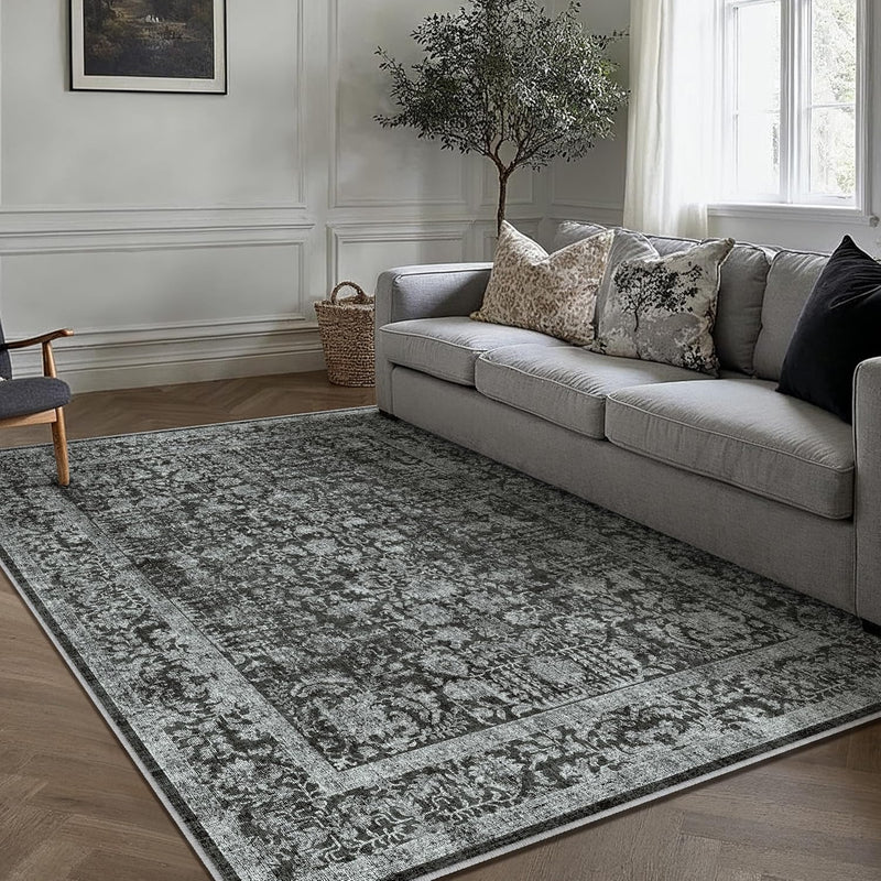 Vintage Rugs Living Room Washable Non Slip Large