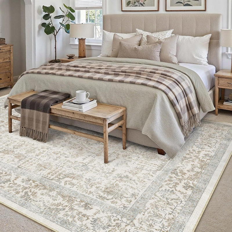 Vintage Rugs Living Room Washable Non Slip Large