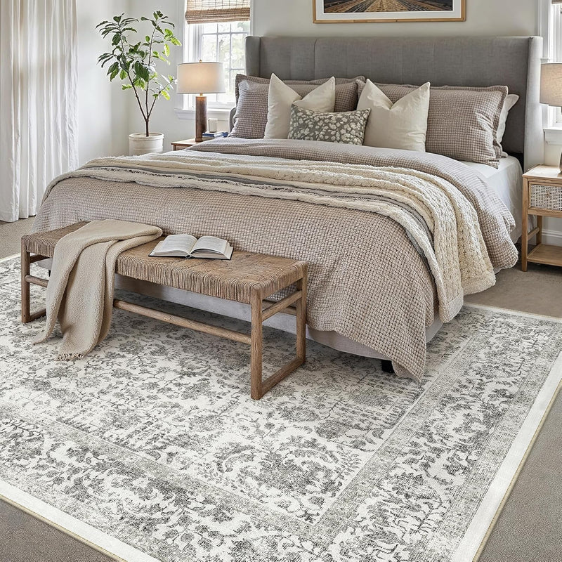 Vintage Rugs Living Room Washable Non Slip Large