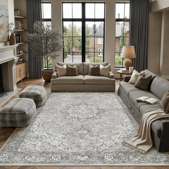 Vintage Rugs Living Room Washable Rug