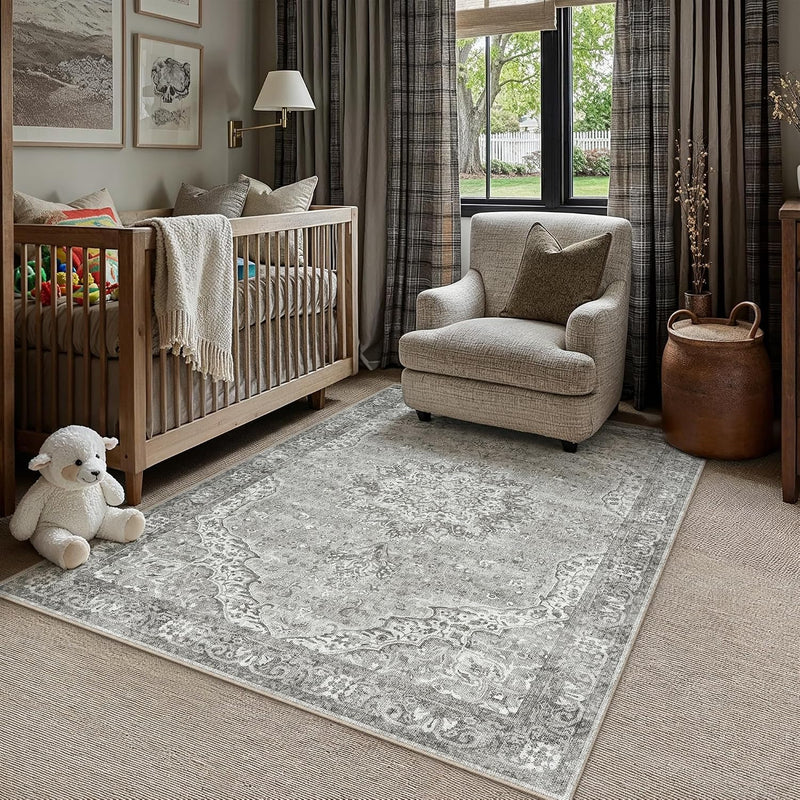 Vintage Rugs Living Room Washable Rug
