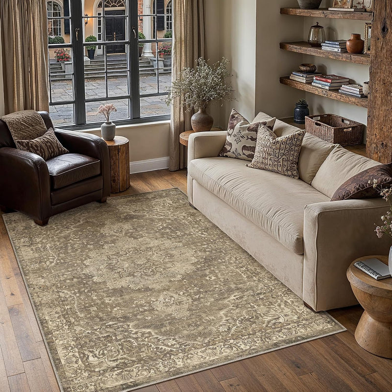 Vintage Rugs Living Room Washable Rug