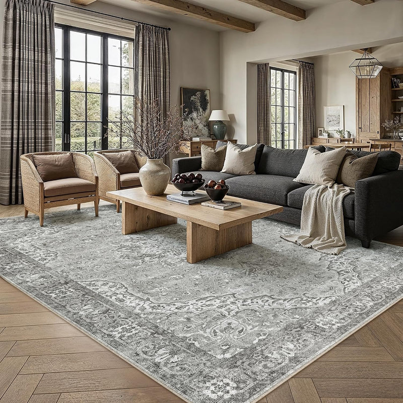 Vintage Rugs Living Room Washable Rug