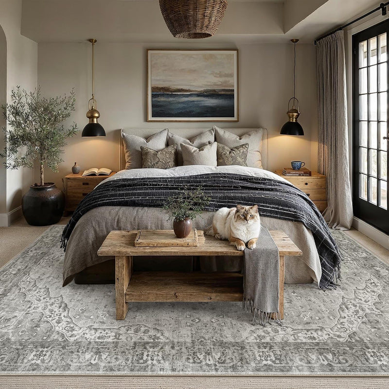 Vintage Rugs Living Room Washable Rug