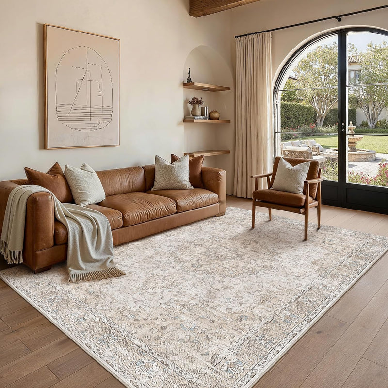 Vintage Rugs Living Room Washable Rug