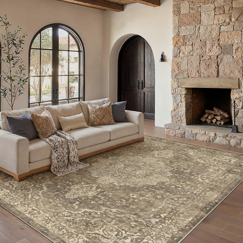 Vintage Rugs Living Room Washable Rug