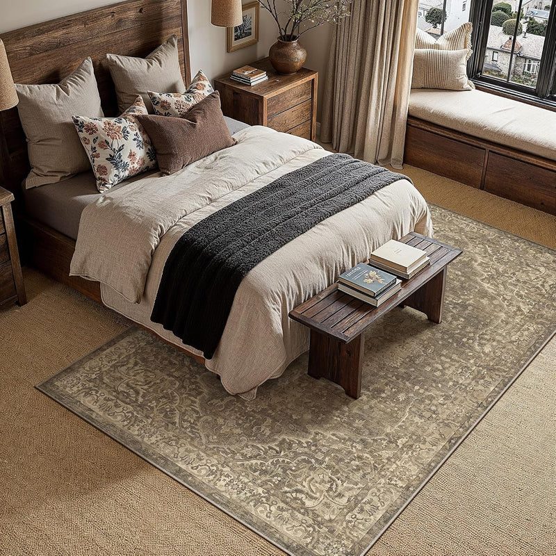 Vintage Rugs Living Room Washable Rug
