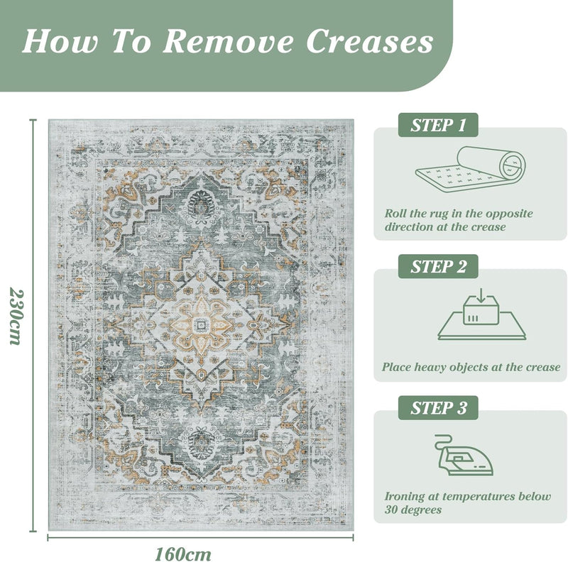 Vintage Rugs Living Room Washable Rug Boho