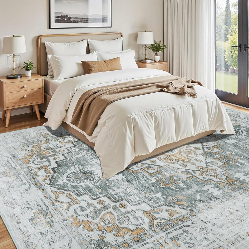 Vintage Rugs Living Room Washable Rug Boho