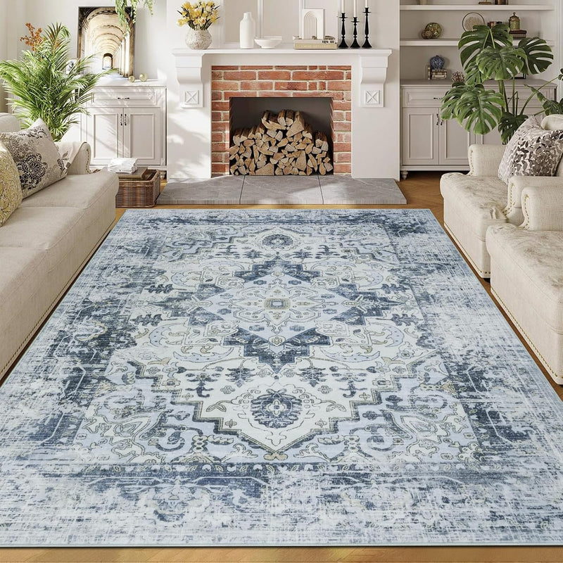 Vintage Rugs Living Room Washable Rug Boho