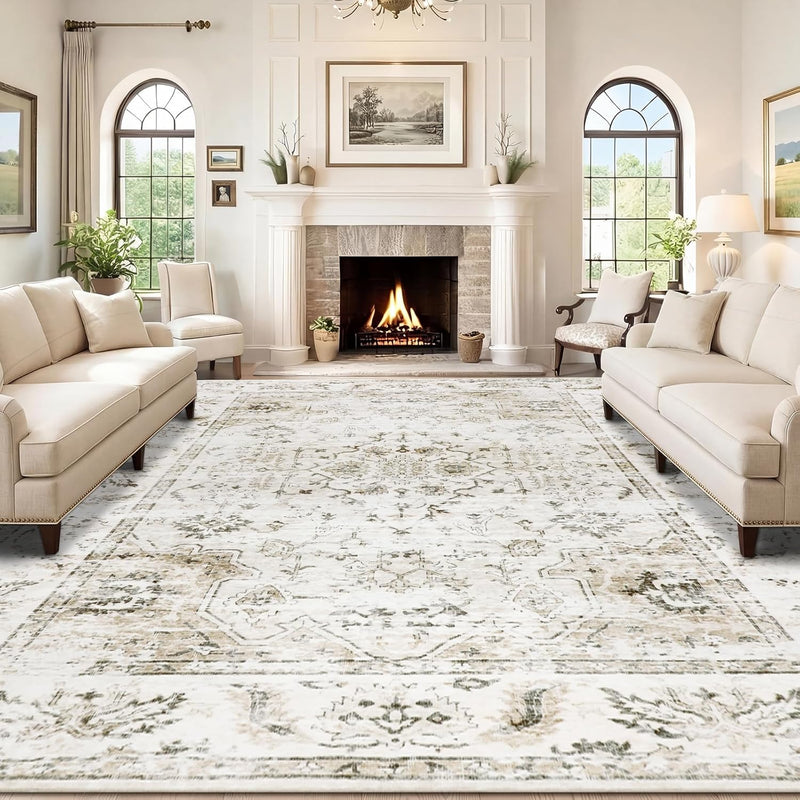Vintage Rugs Living Room Washable Rug Boho