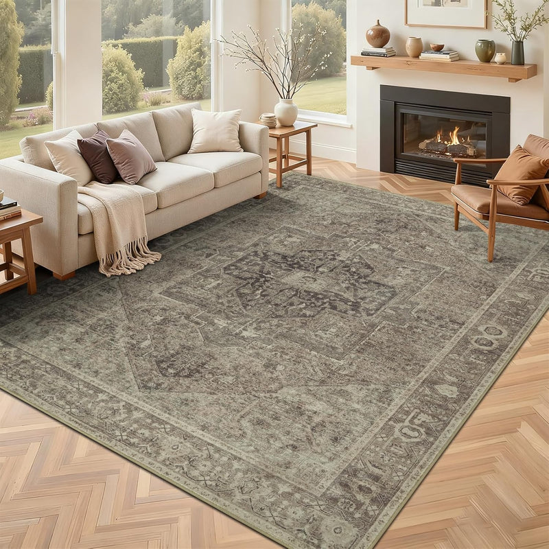 Vintage Rugs Living Room Washable Rug Boho