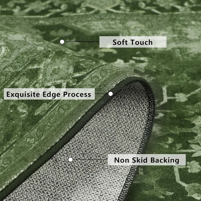 Vintage Rugs Living Room Washable Rug Boho