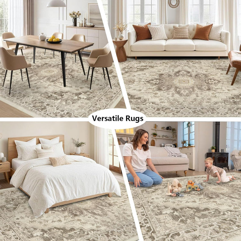 Vintage Rugs Living Room Washable Rug Boho