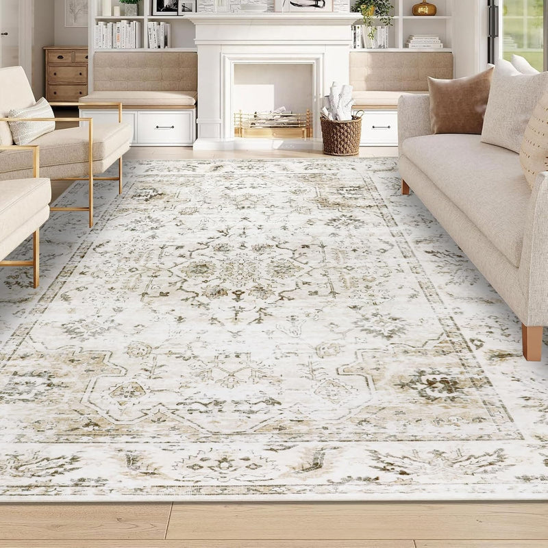 Vintage Rugs Living Room Washable Rug Boho