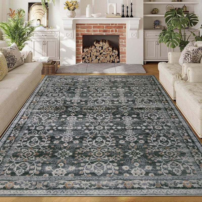 Vintage Rugs Living Room Washable Rug Boho