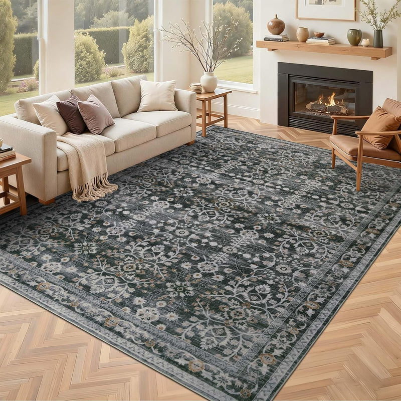 Vintage Rugs Living Room Washable Rug Boho
