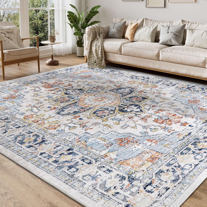 Vintage Rugs Living Room Washable Rug Boho
