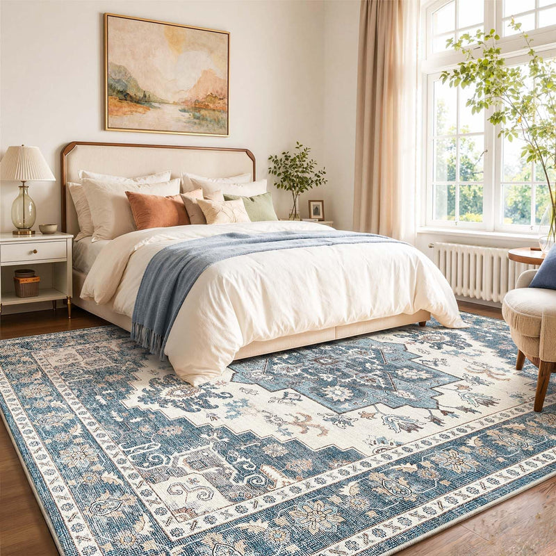 Vintage Rugs Living Room Washable Stain Resistant