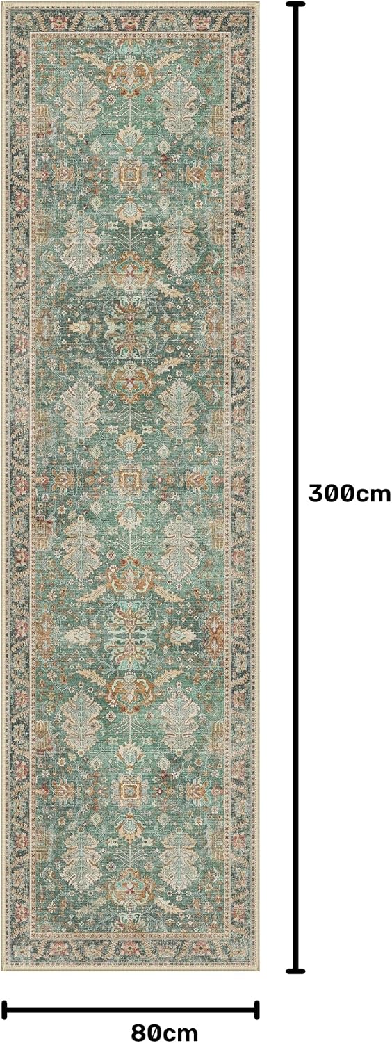 Vintage Runner Washable Non-Slip Carpet Bedroom