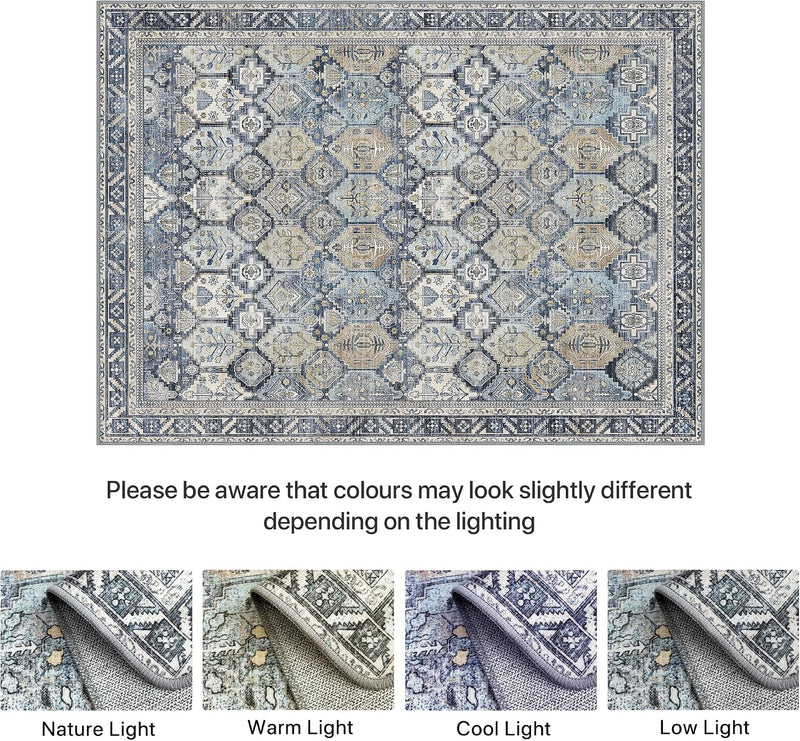 Vintage Runner Washable Non-Slip Carpet Bedroom
