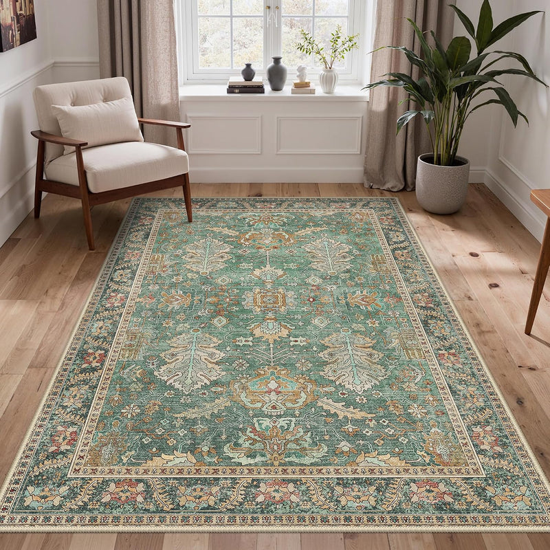 Vintage Runner Washable Non-Slip Carpet Bedroom