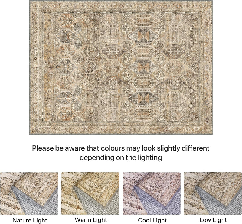 Vintage Runner Washable Non-Slip Carpet Bedroom