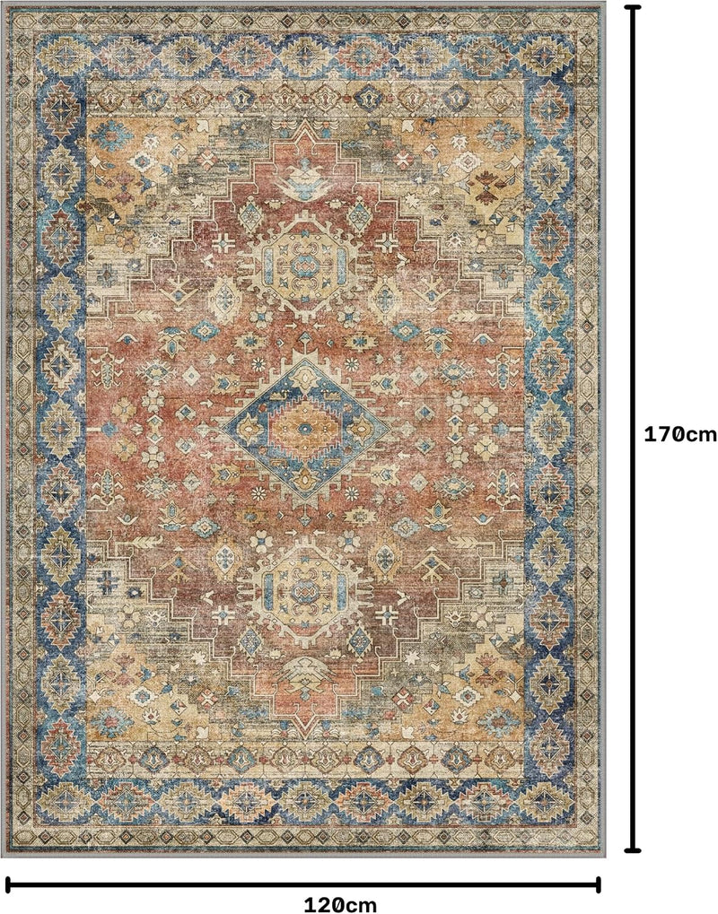 Vintage Runner Washable Non-Slip Carpet Bedroom