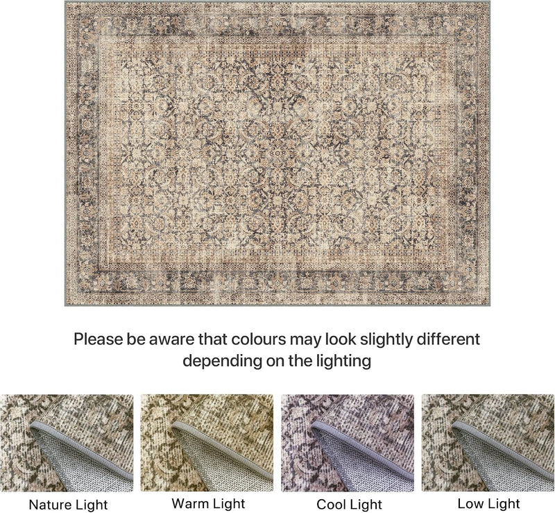 Vintage Runner Washable Non-Slip Carpet Bedroom