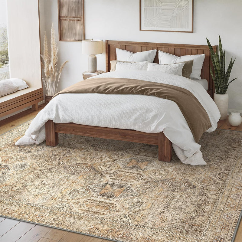 Vintage Runner Washable Non-Slip Carpet Bedroom