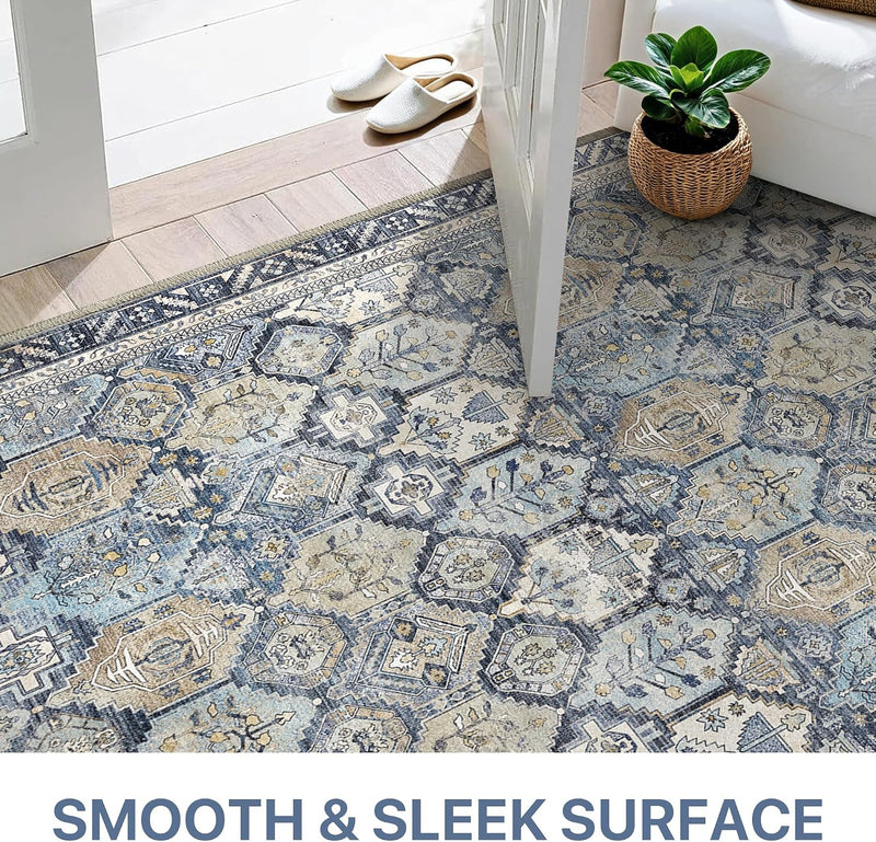 Vintage Runner Washable Non-Slip Carpet Bedroom