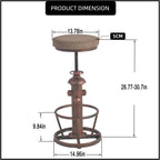 Vintage Swivel Bar Stools-Industrial Counter Height