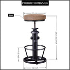 Vintage Swivel Bar Stools-Industrial Counter Height