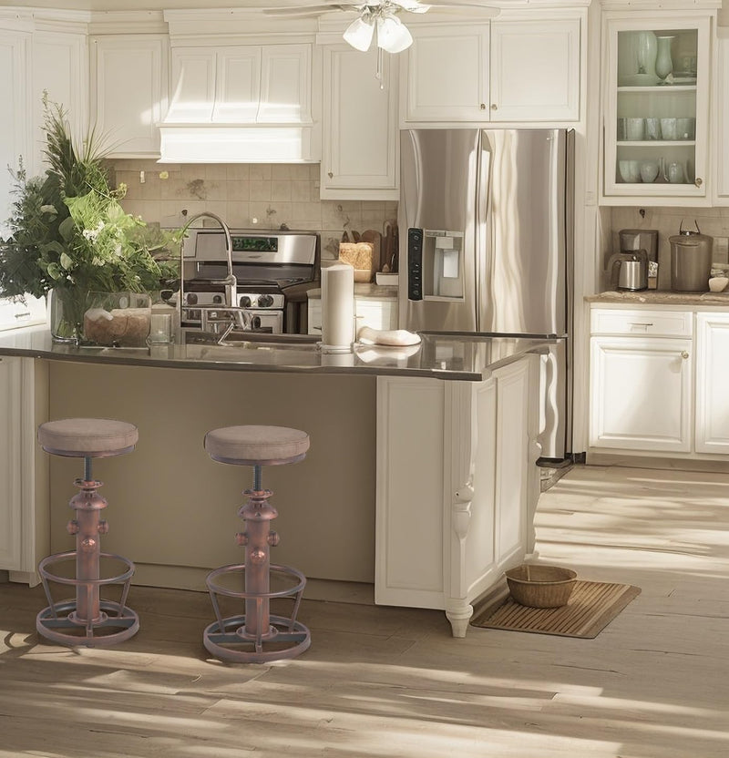 Vintage Swivel Bar Stools-Industrial Counter Height