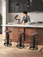 Vintage Swivel Bar Stools-Industrial Counter Height