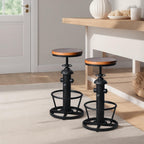 Vintage Swivel Bar Stools-Industrial Counter Height