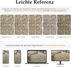 Vintage Taupe Rugs Living Room Washable Non Slip