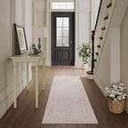 Vintage Taupe Rugs Living Room Washable Non Slip