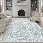 Vintage Taupe Rugs Living Room Washable Non Slip