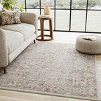 Vintage Taupe Rugs Living Room Washable Non Slip