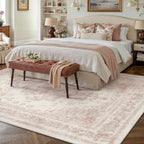Vintage Taupe Rugs Living Room Washable Non Slip