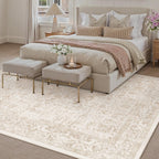 Vintage Taupe Rugs Living Room Washable Non Slip