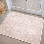 Vintage Taupe Rugs Living Room Washable Non Slip