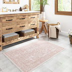 Vintage Taupe Rugs Living Room Washable Non Slip