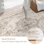 Vintage Taupe Rugs Living Room Washable Non Slip