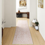 Vintage Taupe Rugs Living Room Washable Non Slip