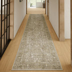 Vintage Taupe Rugs Living Room Washable Non Slip
