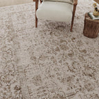 Vintage Taupe Rugs Living Room Washable Non Slip